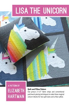 Elizabeth Hartman - EH038 - Lisa the Unicorn - Pillow & Quilt Pattern