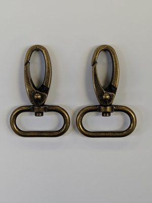 1 inch swivel snap hook antique brass