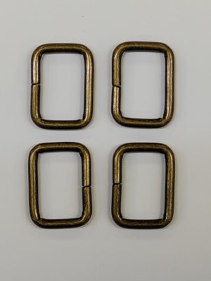 3 quarter inch Rectangle Ring Antique Brass