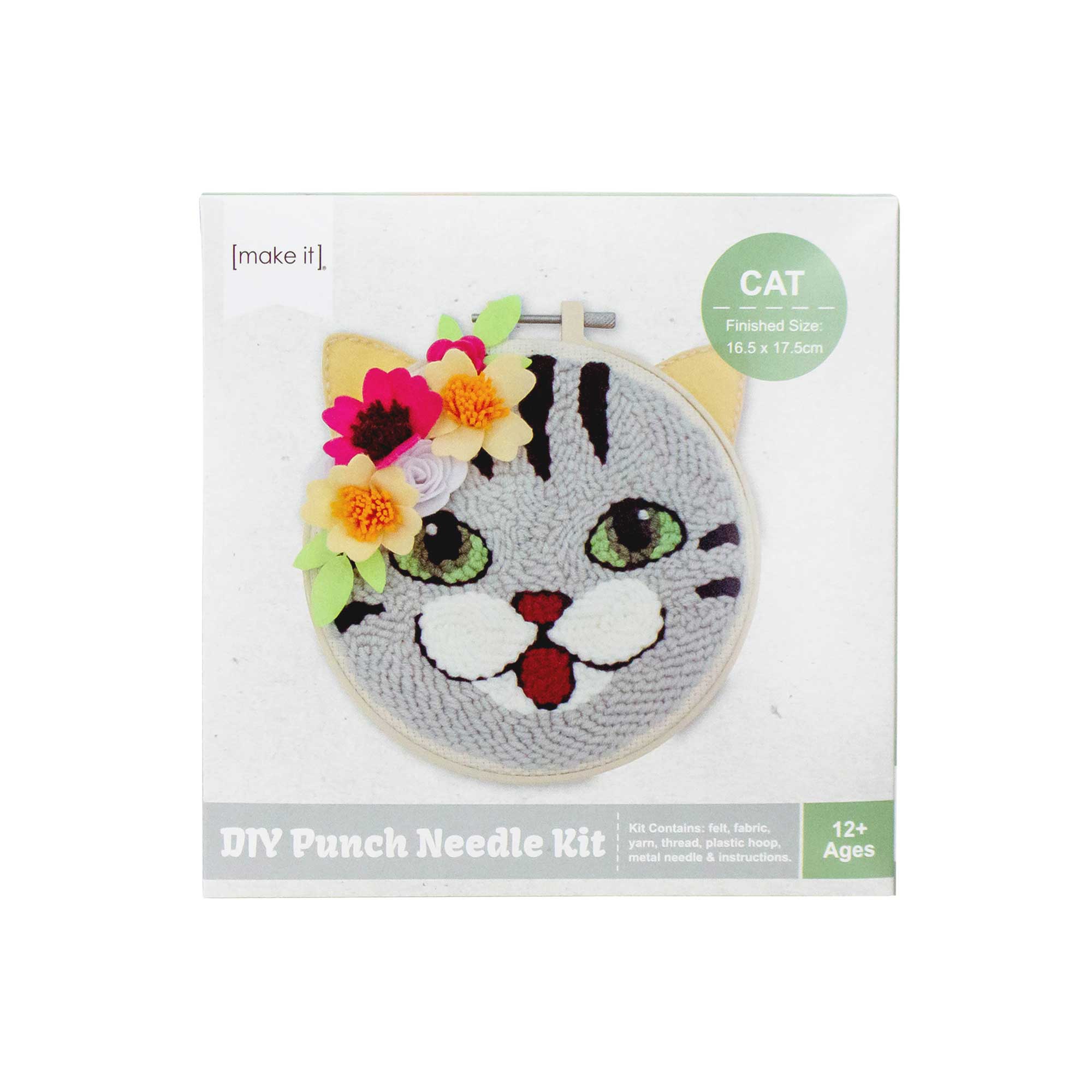 Punch Needle Kit Con Manico In Legno Di Faggio E Infila Ago Automatico - Macchina Da Ricamo Fai-da-te