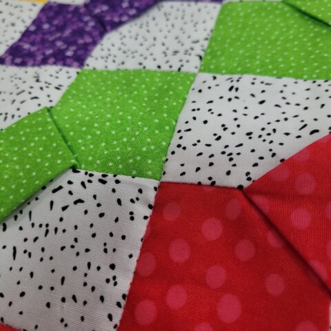 patchwork class, fabric folding