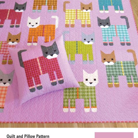 Elizabeth Hartman - EH074 - Cats in Pajamas - Quilt and Pillow Pattern