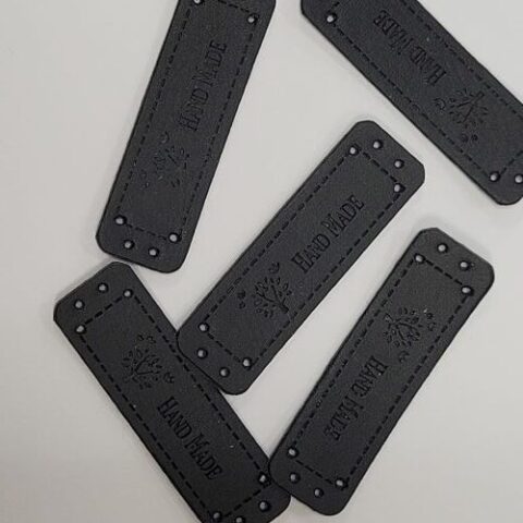 Labels - Leather - Handmade - Tree of Life - Black - 5 pack