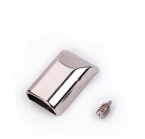 Zipper End Clip - 11mm - Silver - Pack of 2