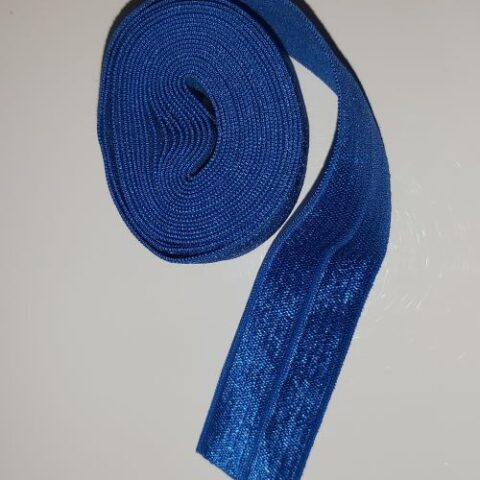 Fold Over Elastic - Mid Blue - 25mm x 2m