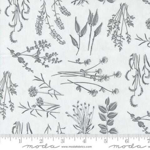 Silhouettes - Moda Fabrics - 6930 11 - Foliage - Whisper - Gray & Silver