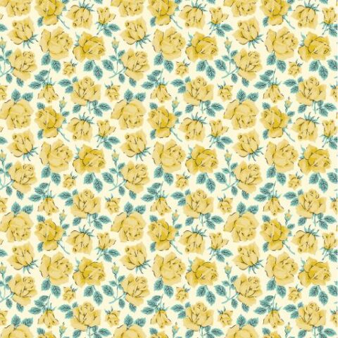 Poppie Cotton - Delightful Department Store - DS23204 Carol's Roses Yellow