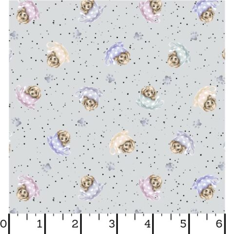Hannah Dale - Whiskers & Paws - MAS10419-K Tiny Teacups Dogs Grey