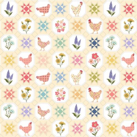 Poppie Cotton - Prairie Sisters Homestead PH23417 Quilted Countryside Yellow