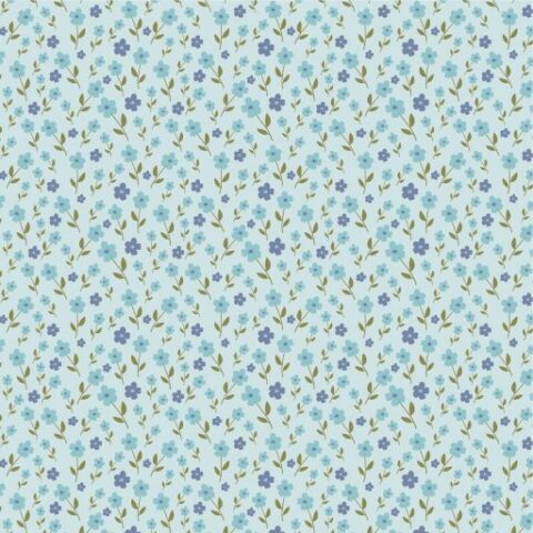 Poppie Cotton - Prairie Sisters Homestead PH23427 Wildflower Field Blue