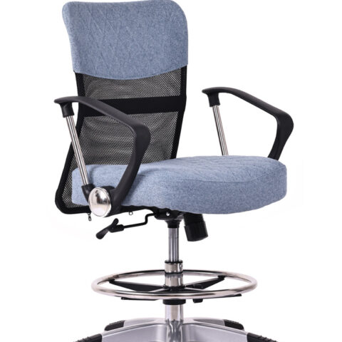 Horn Sewing Chair Lux-i Gaslift- Blue (with arm rest)