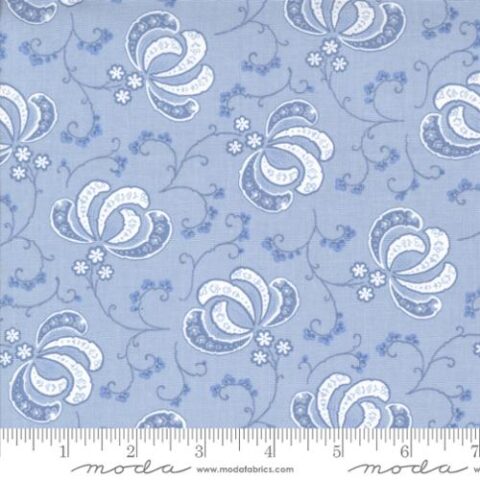 Bunny Hill Designs - Hollyhocks and Roses 3051 13 Roses Sky