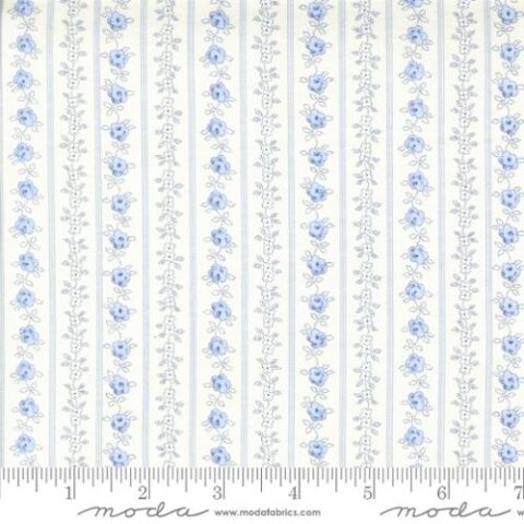 Bunny Hill Designs - Hollyhocks and Roses 3056 11 Jasmine Sky