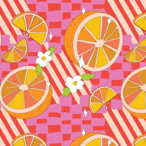 DVF1105 Summer Abroad Poplin Aperol Spritz Lippy