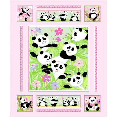SB20425-520 - Panda Party 36 Panel Pink