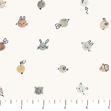 Cotton Tale by Bernadett Urbanovics for Figo Fabrics, Cotton Tale - Dots Cream - 90949 11