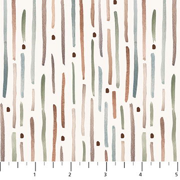 Cotton Tale by Bernadett Urbanovics for Figo Fabrics, Cotton Tale - Stripe Cream - 90952-11