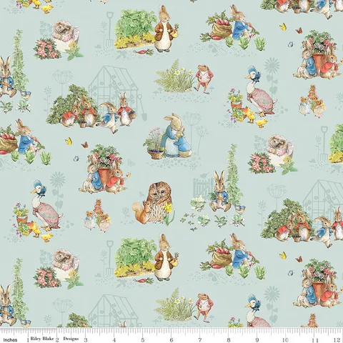 Peter Rabbit, Peter Rabbit & Friends, Peter Rabbit Fabric, Riley Blake Fabric, C15861 Blue