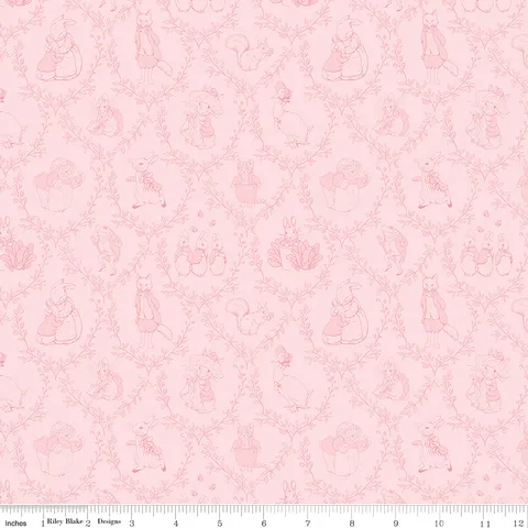 Peter Rabbit, Peter Rabbit & Friends, Peter Rabbit Fabric, Riley Blake Fabric, C15863 Pink