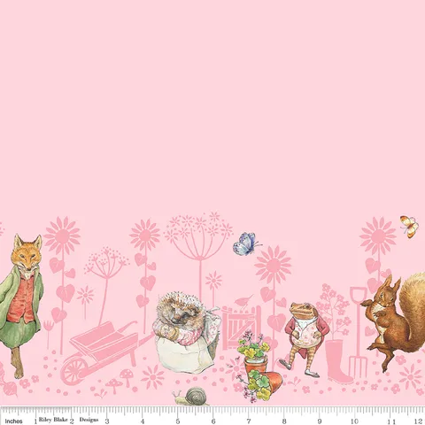Peter Rabbit, Peter Rabbit & Friends, Peter Rabbit Fabric, C15867 Pink
