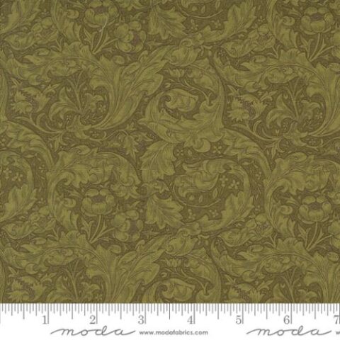 Barbara Brackman, Moda Fabrics, William Morris Fabric, Morris Manor fabric, Bellarine Sewing Centre, patchwork geelong, geelong quilting, Morris Manor - 8394 12 Bachelors Button Blenders Sage