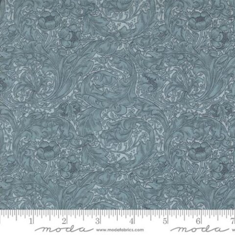 Barbara Brackman, Moda Fabrics, William Morris Fabric, Morris Manor fabric, Bellarine Sewing Centre, patchwork geelong, geelong quilting, Morris Manor - 8394 13 Bachelors Button Blenders Sky