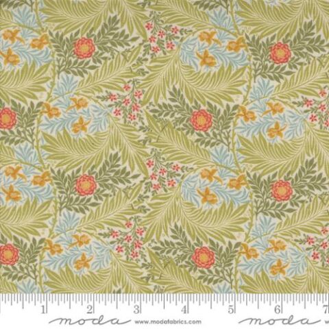 Barbara Brackman, Moda Fabrics, William Morris Fabric, Morris Manor fabric, Bellarine Sewing Centre, patchwork geelong, geelong quilting, Morris Manor - 8395 11 Larkspur Florals Porcelain