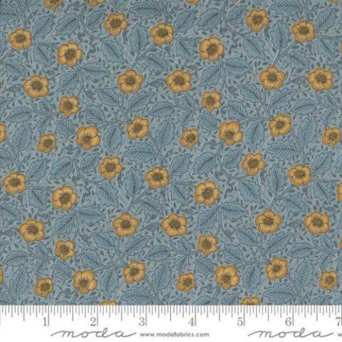 Barbara Brackman, Moda Fabrics, William Morris Fabric, Morris Manor fabric, Bellarine Sewing Centre, patchwork geelong, geelong quilting, Morris Manor - 8396 15 Antipodes Florals Sky