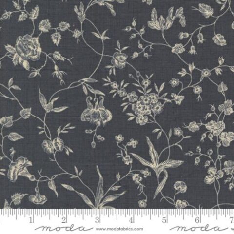 Patchwork Geelong, Geelong Quilting, French General, French General Fabric, Sacre Bleu, French General Sacre Bleu, Sacre Bleu - 13973 Pivoine Florals Vine Indigo