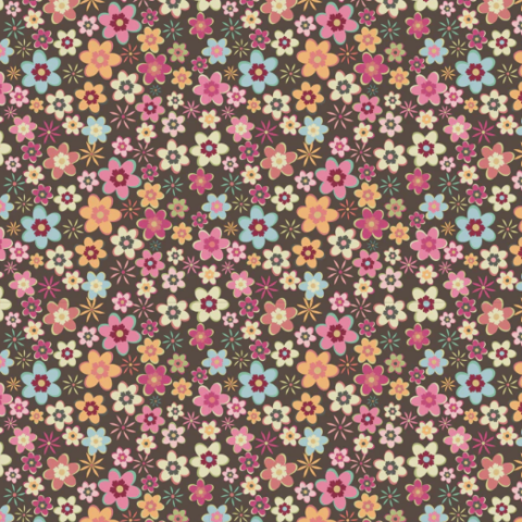Poppie Cotton - Calico Cowgirls - CW24814 Cowgirl Meadow Brown