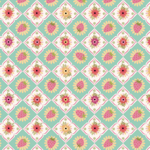 Poppie Cotton - Calico Cowgirls - CW24826 Feeling Quilty Mint