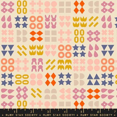 RSS, Ruby Star Society, RSS Woodland Park, Ruby Star Society Woodland Park, Patchwork Geelong, Geelong Quilting, Modern Fabric, Woodland Park RS1083 11 Shapely Parchment