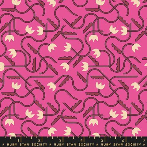 RSS, Ruby Star Society, RSS Woodland Park, Ruby Star Society Woodland Park, Patchwork Geelong, Geelong Quilting, Modern Fabric, Woodland Park RS1086 14 That One Flower Raspberry