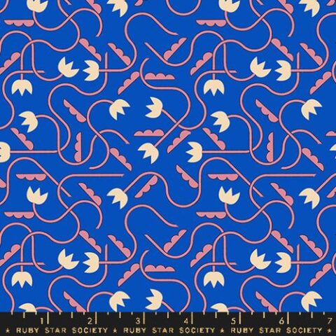RSS, Ruby Star Society, RSS Woodland Park, Ruby Star Society Woodland Park, Patchwork Geelong, Geelong Quilting, Modern Fabric, Woodland Park RS1086 15 That One Flower Blue Ribbon