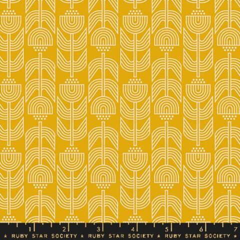 RSS, Ruby Star Society, RSS Woodland Park, Ruby Star Society Woodland Park, Patchwork Geelong, Geelong Quilting, Modern Fabric, Woodland Park RS1087 12 Ironworks Goldenrod
