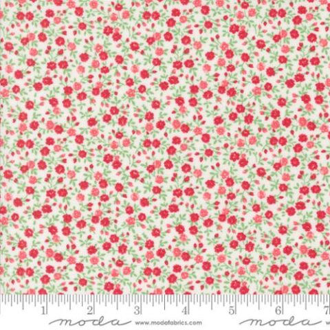 Camille Roskelley, Moda Fabrics, Summertime by Camille Roskelley, 55321 11 Bloom Small Floral Cream