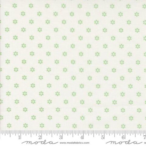 Camille Roskelley, Moda Fabrics, Summertime by Camille Roskelley, 55322 27 Small Floral Cream Green