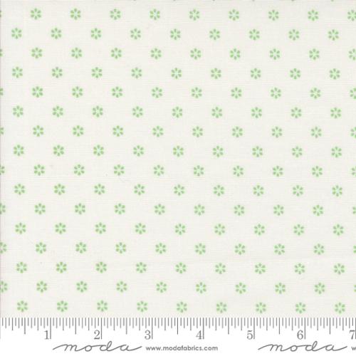 55322 27 Small Floral Cream Green Camille Roskelley, Moda Fabrics, Summertime by Camille Roskelley, 55322 27 Small Floral Cream Green