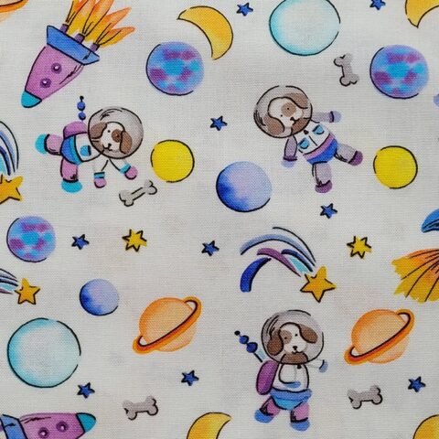 Astro Pup, Patchwork Fabric, Patchwork Geelong, Camelot Fabrics, 68240101-01