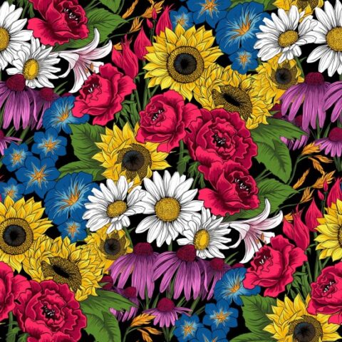 Flower Market, Patchwork Fabric, Patchwork Geelong, Nutex Fabrics, 81090 Flower Market Col. 9