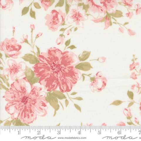 Muse by 3 Sisters, 3 Sisters Fabric, Moda Fabric, Patchwork Geelong, Geelong Quilting, Moda Fabrics Australia, 44390 11 - Rose Garden Florals Porcelain