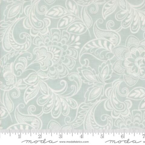 Muse by 3 Sisters, 3 Sisters Fabric, Moda Fabric, Patchwork Geelong, Geelong Quilting, Moda Fabrics Australia, 44391 12 - Flourishing Florals Damask Sky