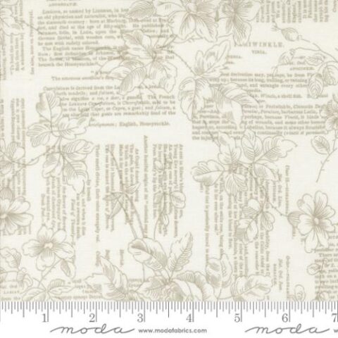 Muse by 3 Sisters, 3 Sisters Fabric, Moda Fabric, Patchwork Geelong, Geelong Quilting, Moda Fabrics Australia, 44392 11 - Poetry of Flowers Porcelain