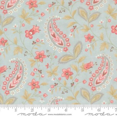 Muse by 3 Sisters, 3 Sisters Fabric, Moda Fabric, Patchwork Geelong, Geelong Quilting, Moda Fabrics Australia, 44393 12 - Paisley Vine Sky