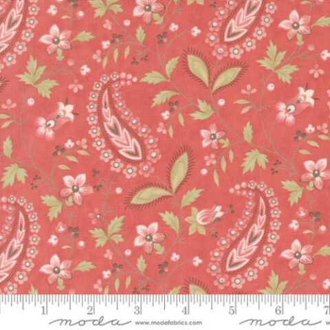 Muse by 3 Sisters, 3 Sisters Fabric, Moda Fabric, Patchwork Geelong, Geelong Quilting, Moda Fabrics Australia, 44393 13 - Paisley Vine Scarlet