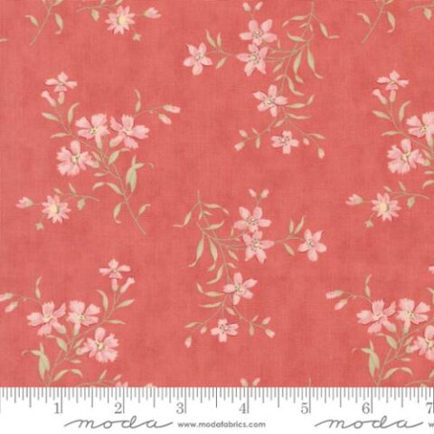 Muse by 3 Sisters, 3 Sisters Fabric, Moda Fabric, Patchwork Geelong, Geelong Quilting, Moda Fabrics Australia, 44394 13 - Flower Picking Florals Scarlet
