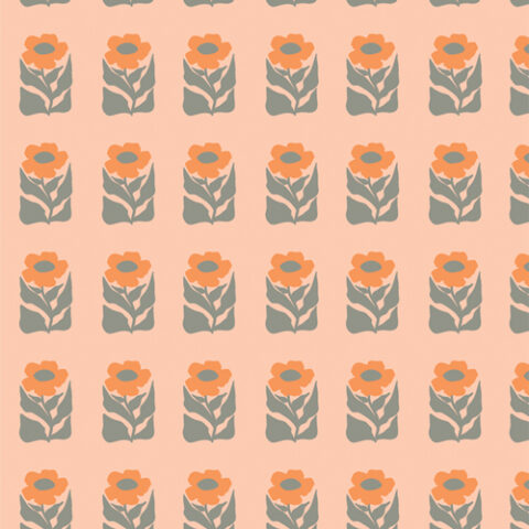 AGF, Art Gallery Fabrics, Modern Fabrics, Tangerine by AGF, TAN69905 Petalled Stamp