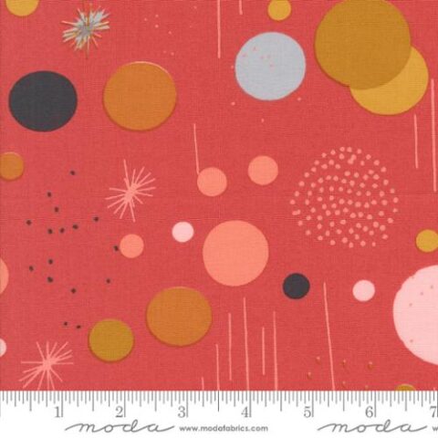 Moda Fabrics, Zen Chic, Zen Chic Fabric, Zen Chic by Moda, Simply Cozy, Simply Cozy Zen Chic, Moda Simply Cozy, 1890 15 - Playful Modern Dots - Persimmon
