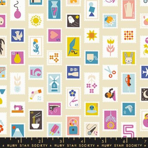Ruby Star Society, RSS, Ruby Star Society Fabric, RSS Fabric, Ruby Star Society Australia, Ruby Star Society Salutations, Salutations by Ruby Star Society, RS1089 11 - Stampy Novelty Parchment