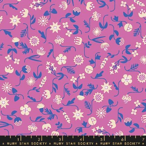 Ruby Star Society, RSS, Ruby Star Society Fabric, RSS Fabric, Ruby Star Society Australia, Ruby Star Society Salutations, Salutations by Ruby Star Society, RS1095 14 - Flowery Florals, Heliotrope
